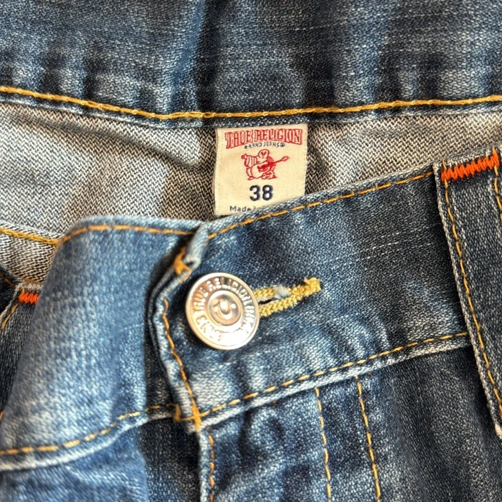 True Religion Blue‎ Straight Jeans Classic Style 38”x33”